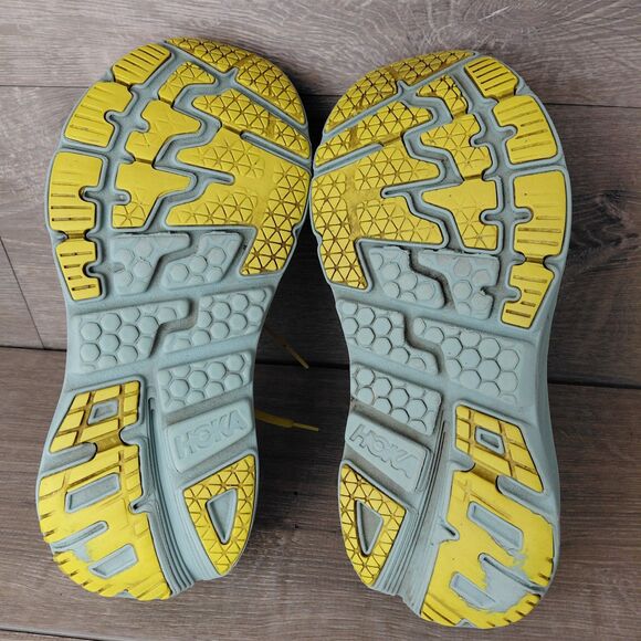 Hoka One One Bondi L Running Shoes Men Size 9.5 Red Yellow Auburn Chili Sneakers
